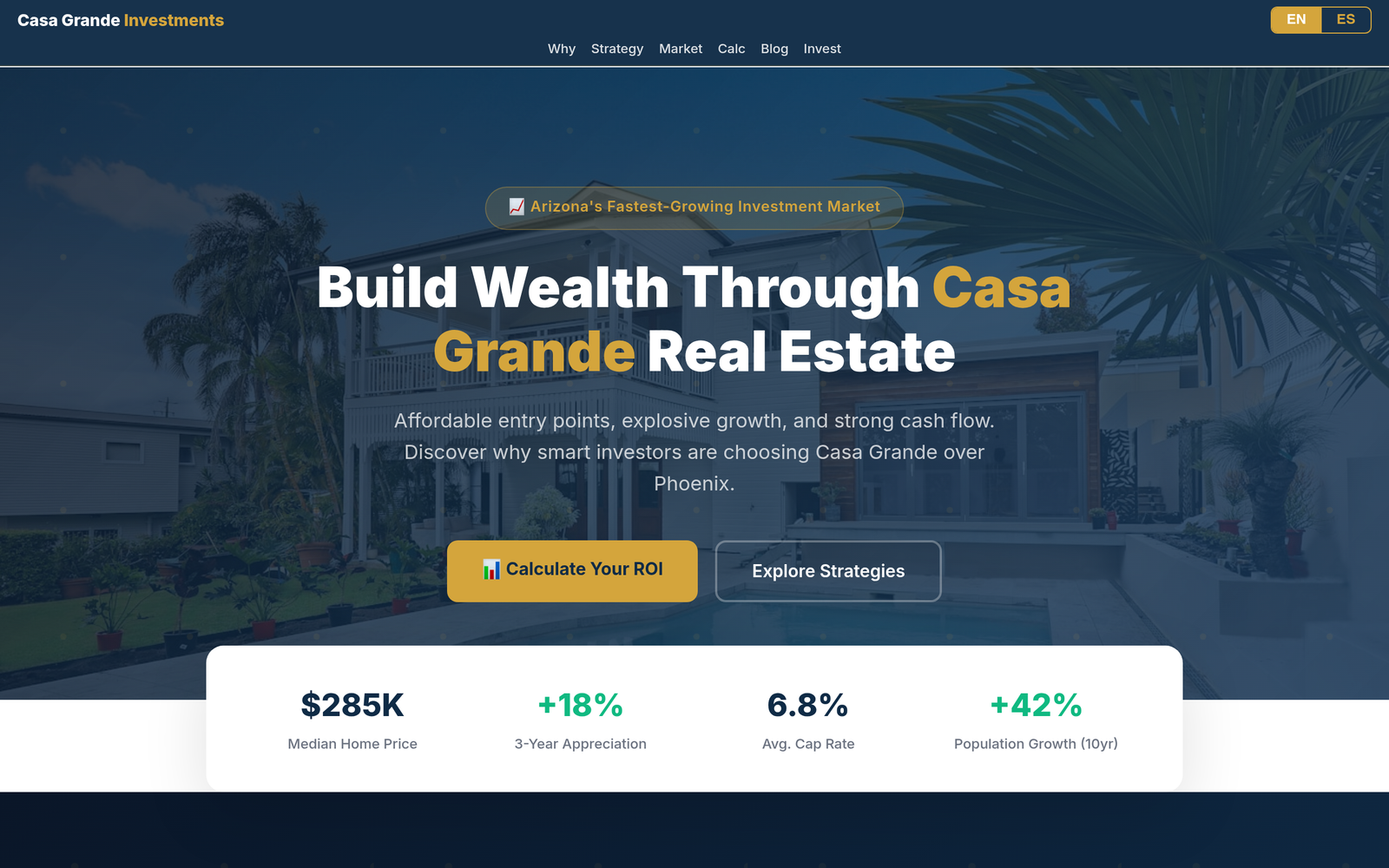 Casa Grande Investments website